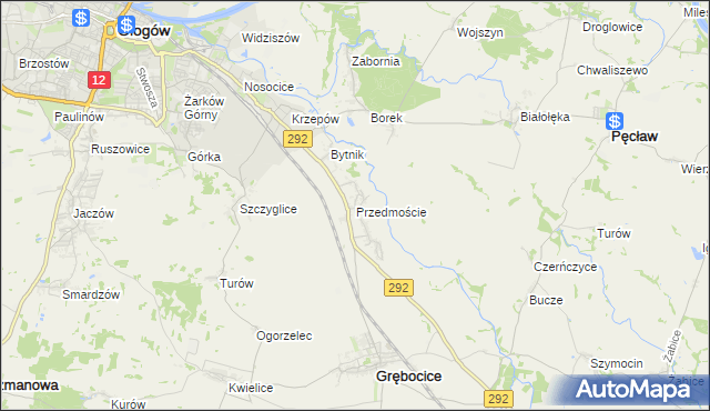 mapa Przedmoście gmina Głogów, Przedmoście gmina Głogów na mapie Targeo
