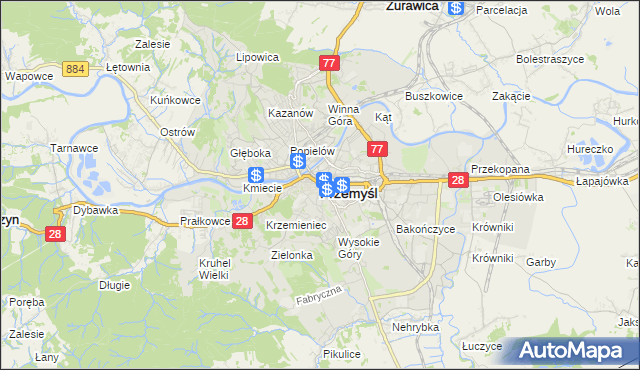 mapa Przemyśla, Przemyśl na mapie Targeo