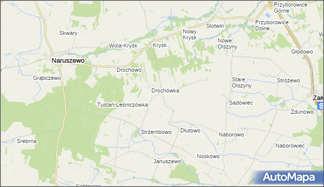 mapa Rąbież gmina Naruszewo, Rąbież gmina Naruszewo na mapie Targeo