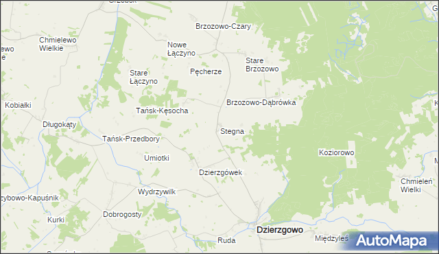 mapa Stegna gmina Dzierzgowo, Stegna gmina Dzierzgowo na mapie Targeo