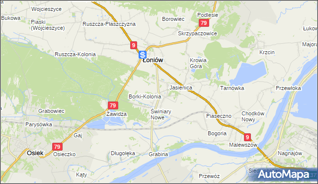 mapa Świniary Stare, Świniary Stare na mapie Targeo