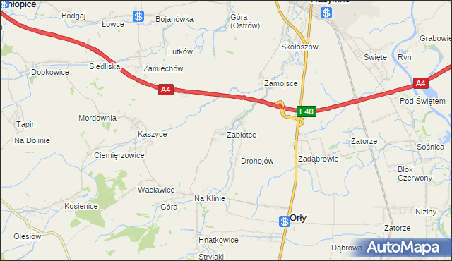 mapa Zabłotce gmina Radymno, Zabłotce gmina Radymno na mapie Targeo