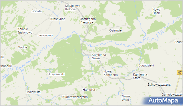 mapa Kamienna Nowa, Kamienna Nowa na mapie Targeo