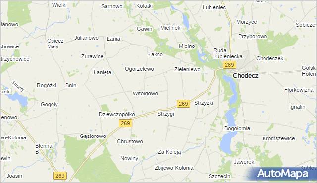 mapa Strzygowska Kolonia, Strzygowska Kolonia na mapie Targeo