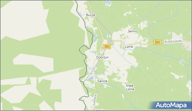 mapa Dobrzyń gmina Przewóz, Dobrzyń gmina Przewóz na mapie Targeo