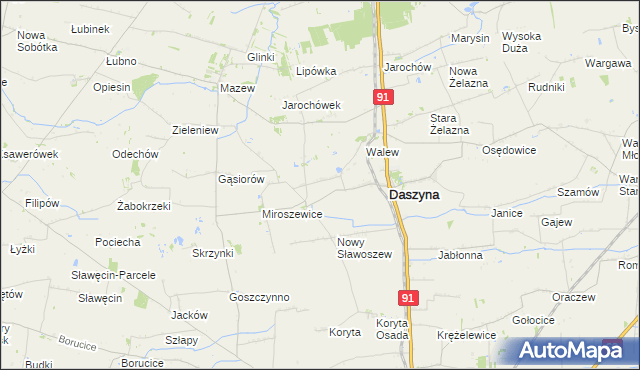 mapa Nowy Sławoszew, Nowy Sławoszew na mapie Targeo