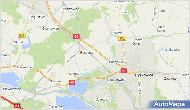 mapa Paczynka Osada, Paczynka Osada na mapie Targeo