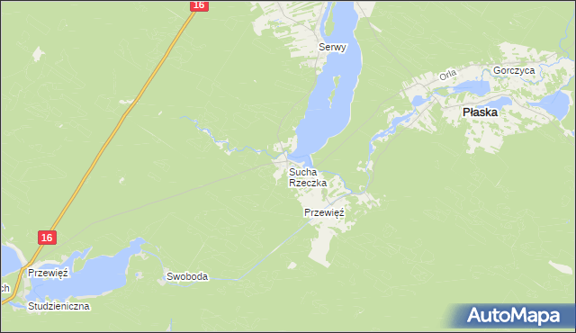 mapa Sucha Rzeczka, Sucha Rzeczka na mapie Targeo