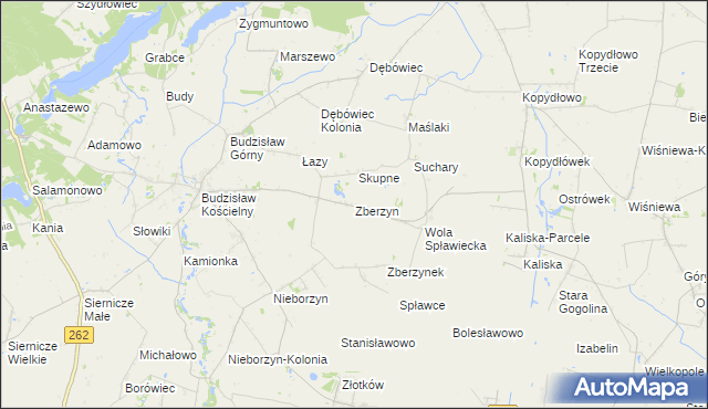 mapa Zberzyn, Zberzyn na mapie Targeo
