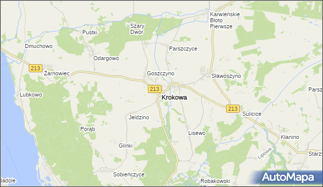 mapa Krokowa, Krokowa na mapie Targeo