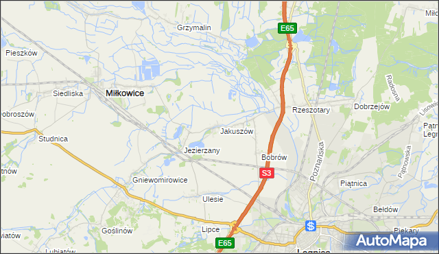 mapa Jakuszów, Jakuszów na mapie Targeo