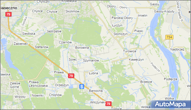 mapa Kawęczynek gmina Konstancin-Jeziorna, Kawęczynek gmina Konstancin-Jeziorna na mapie Targeo