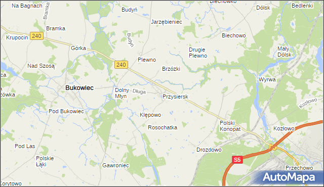 mapa Przysiersk, Przysiersk na mapie Targeo