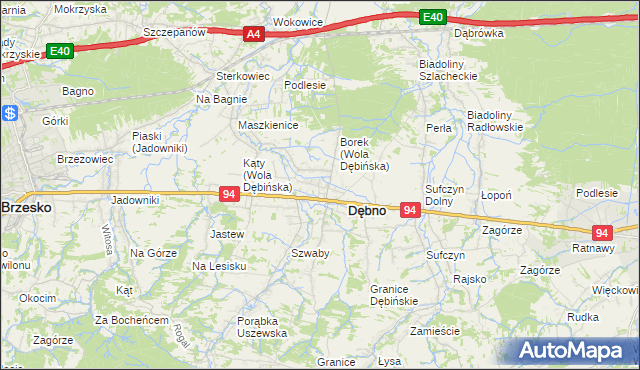 mapa Wola Dębińska, Wola Dębińska na mapie Targeo