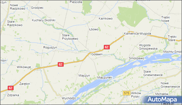 mapa Goławin, Goławin na mapie Targeo