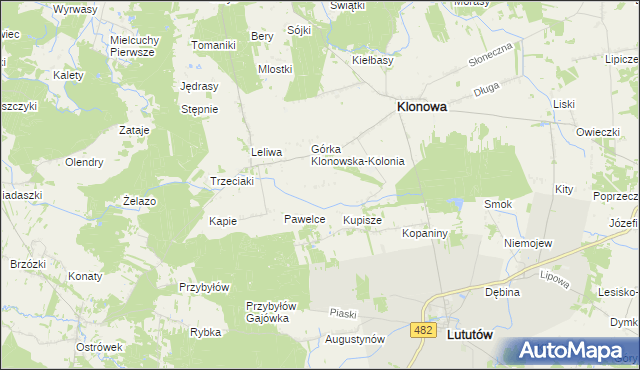 mapa Górka Klonowska, Górka Klonowska na mapie Targeo
