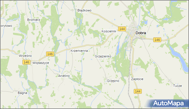 mapa Grzęzienko, Grzęzienko na mapie Targeo