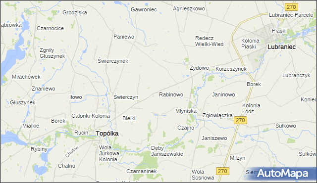 mapa Rabinowo, Rabinowo na mapie Targeo