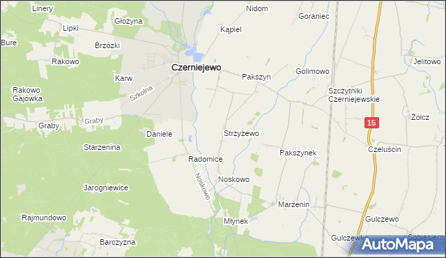 mapa Strzyżewo gmina Września, Strzyżewo gmina Września na mapie Targeo