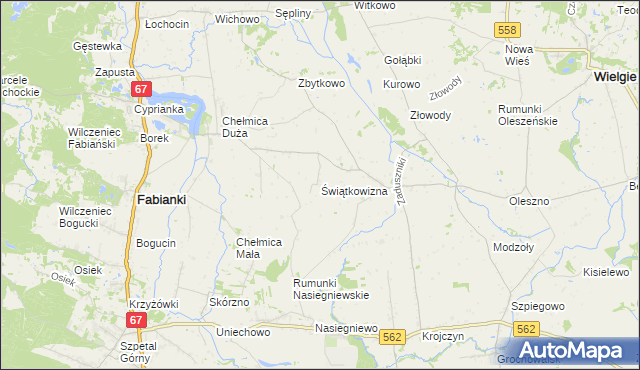 mapa Świątkowizna, Świątkowizna na mapie Targeo