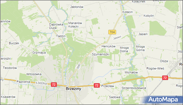 mapa Szymaniszki, Szymaniszki na mapie Targeo