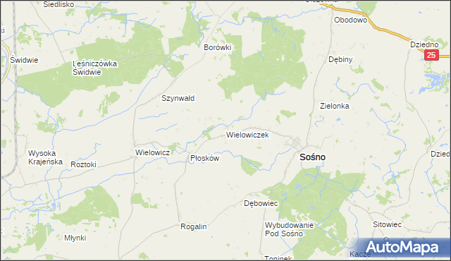 mapa Wielowiczek, Wielowiczek na mapie Targeo