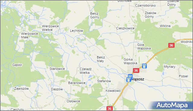 mapa Bełcz Mały, Bełcz Mały na mapie Targeo