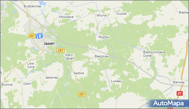 mapa Bieszków, Bieszków na mapie Targeo