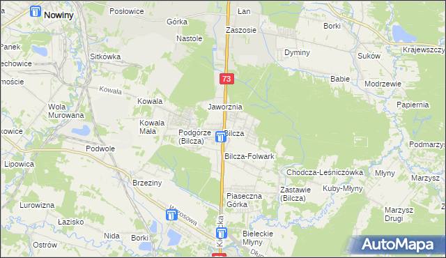 mapa Bilcza gmina Morawica, Bilcza gmina Morawica na mapie Targeo