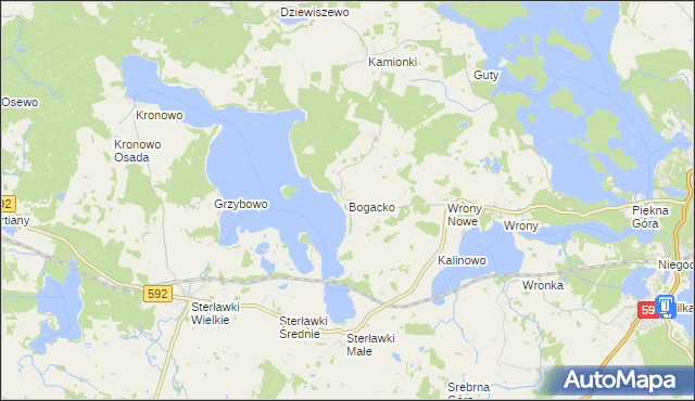 mapa Bogacko, Bogacko na mapie Targeo