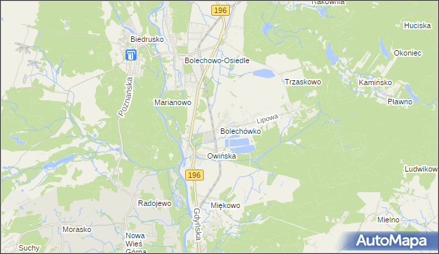 mapa Bolechówko, Bolechówko na mapie Targeo