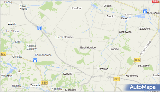 mapa Buchałowice, Buchałowice na mapie Targeo
