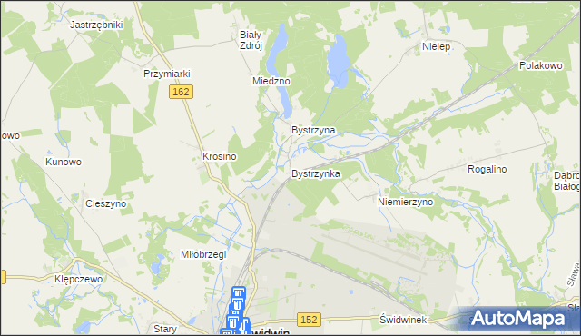 mapa Bystrzynka, Bystrzynka na mapie Targeo