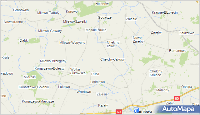 mapa Chełchy-Jakusy, Chełchy-Jakusy na mapie Targeo