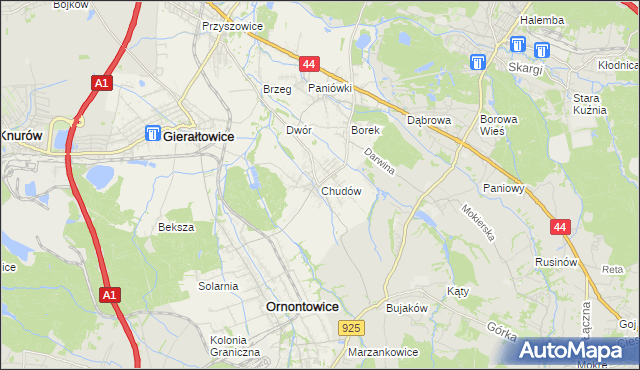 mapa Chudów, Chudów na mapie Targeo