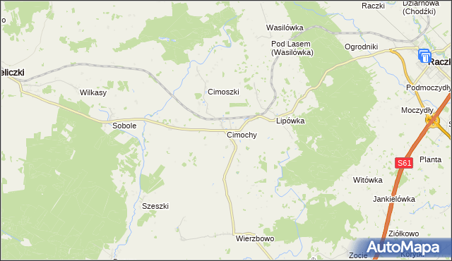 mapa Cimochy gmina Wieliczki, Cimochy gmina Wieliczki na mapie Targeo