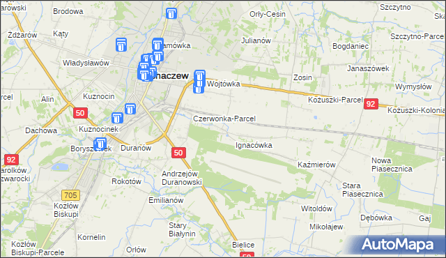 mapa Czyste gmina Sochaczew, Czyste gmina Sochaczew na mapie Targeo