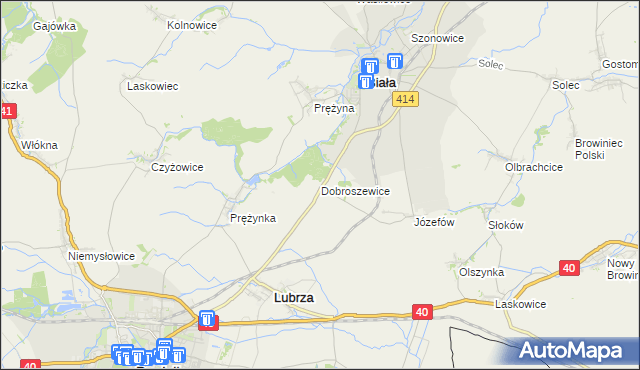 mapa Dobroszewice, Dobroszewice na mapie Targeo
