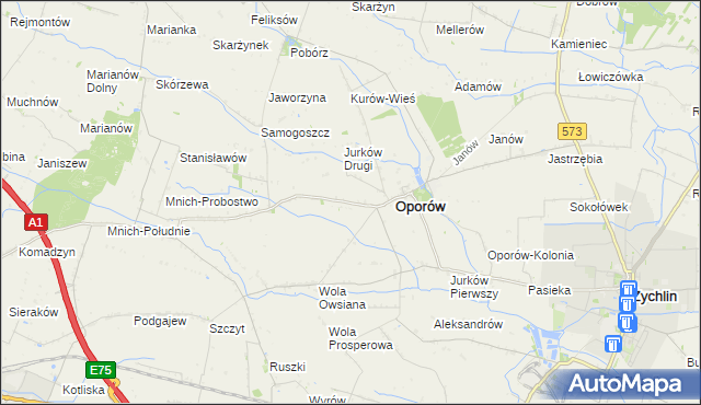 mapa Dobrzewy, Dobrzewy na mapie Targeo