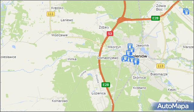 mapa Domastryjewo, Domastryjewo na mapie Targeo