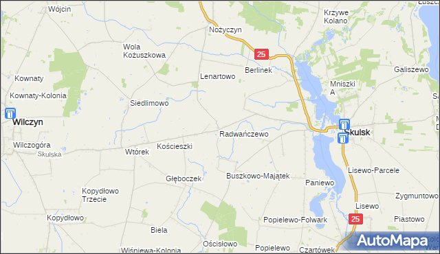 mapa Dzierżysław gmina Skulsk, Dzierżysław gmina Skulsk na mapie Targeo