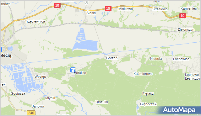 mapa Elżbiecin gmina Nakło nad Notecią, Elżbiecin gmina Nakło nad Notecią na mapie Targeo