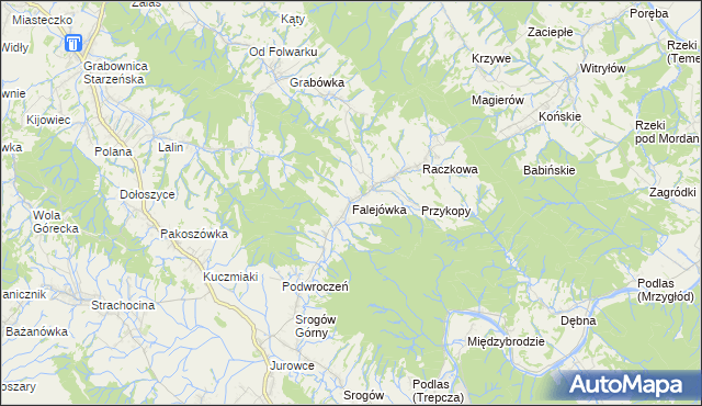 mapa Falejówka, Falejówka na mapie Targeo