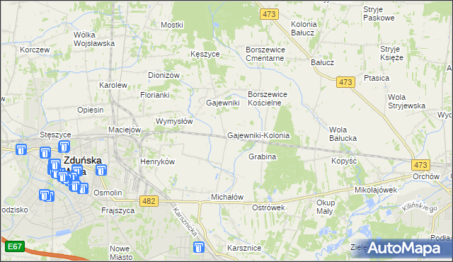 mapa Gajewniki-Kolonia, Gajewniki-Kolonia na mapie Targeo