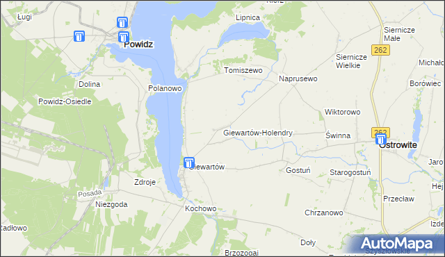 mapa Giewartów-Holendry, Giewartów-Holendry na mapie Targeo