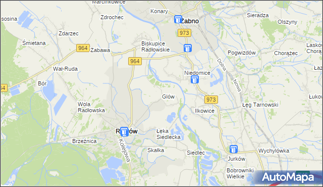 mapa Glów, Glów na mapie Targeo