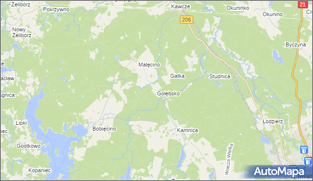 mapa Gołębsko, Gołębsko na mapie Targeo