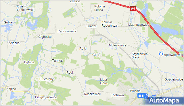 mapa Góra gmina Niemodlin, Góra gmina Niemodlin na mapie Targeo