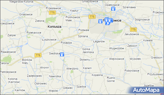 mapa Górka Jaklińska, Górka Jaklińska na mapie Targeo