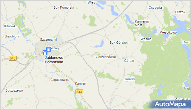 mapa Gorzechówko, Gorzechówko na mapie Targeo